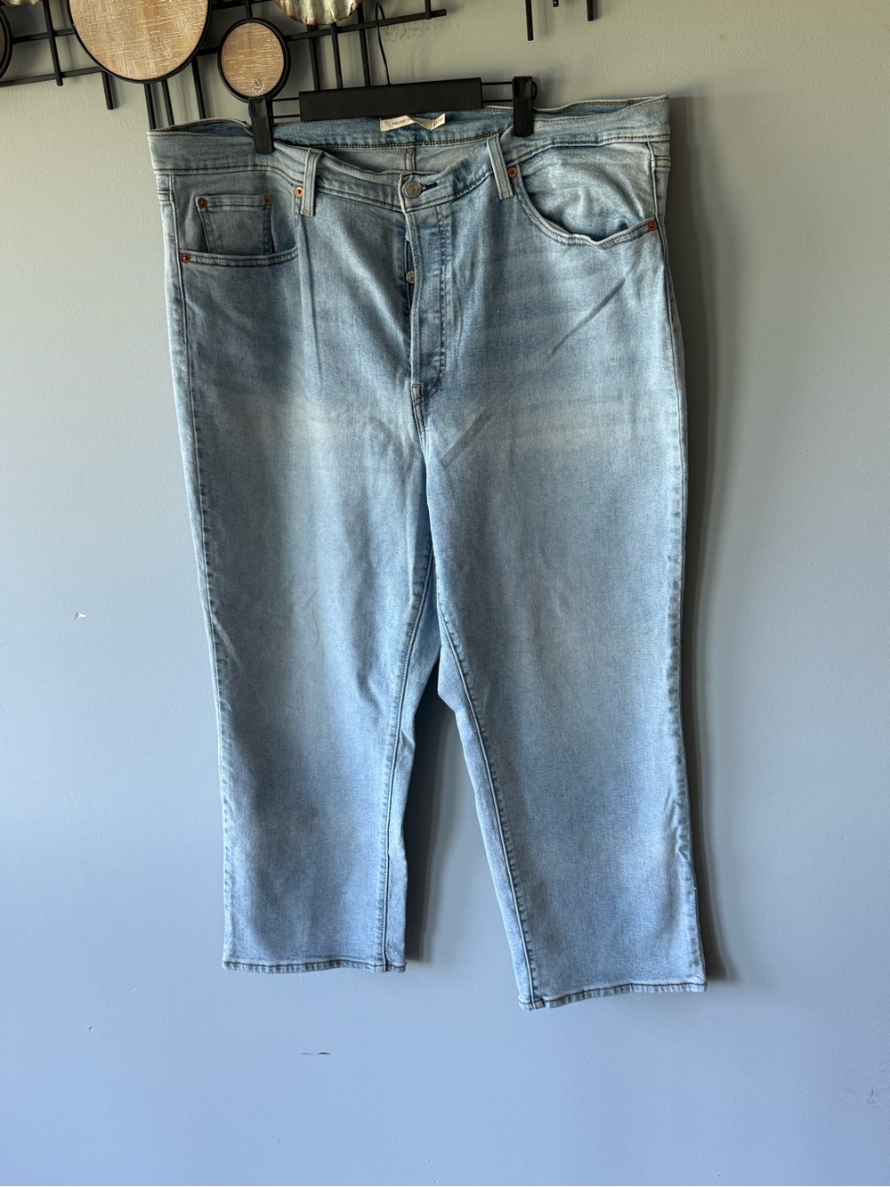 Levi's Ribcage Straight Light Blue Jeans